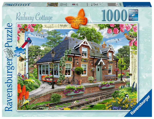 Ravensburger Puzzle 13989 - 1000 Teile - Country Cottage Collection 13 - Railway Cottage