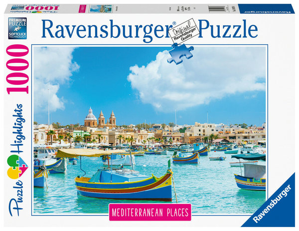 Ravensburger Puzzle 14978 - 1000 Teile - Mediterranean Places - Malta - Rarität