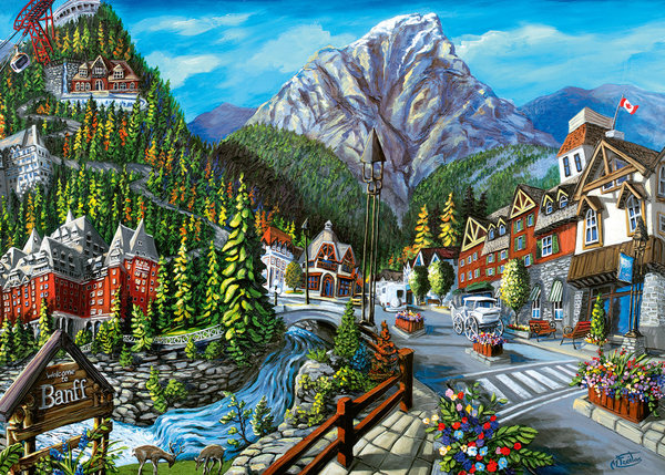 Ravensburger Puzzle 16481 - 1000 Teile - Canadian Collection - Welcome to Banff