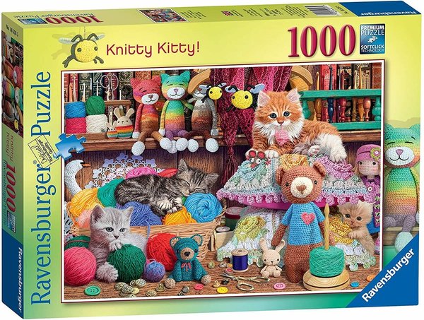 Ravensburger Puzzle 16528 - 1000 Teile - Steve Read - Knitty Kitty