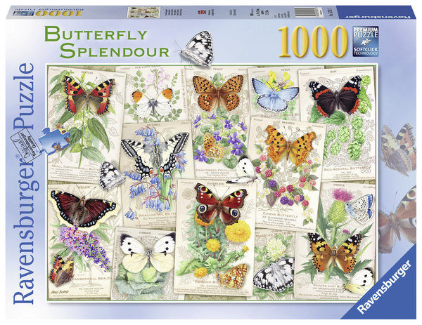 Ravensburger Puzzle 15261 - 1000 Teile - Anne Searle - Butterfly Splendor