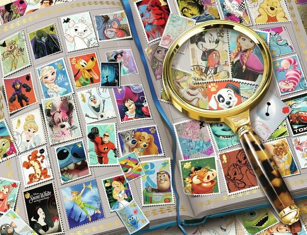 Ravensburger Puzzle 16706 - 2000 Teile - Disney - Meine liebsten Briefmarken - Rarität