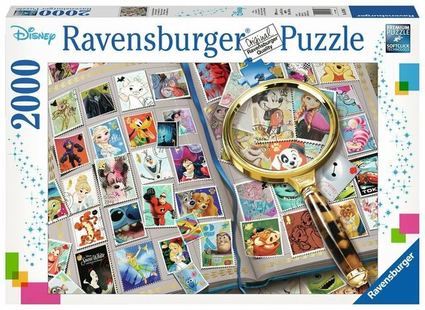 Ravensburger Puzzle 16706 - 2000 Teile - Disney - Meine liebsten Briefmarken - Rarität