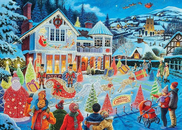 Ravensburger Christmas Puzzle 16849 - 1000 Teile - The Christmas House