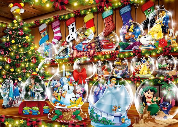 Ravensburger Christmas Puzzle 16772 - 1000 Teile - Disney - Schneekugelparadies
