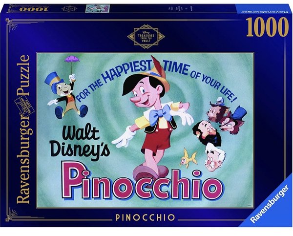 Ravensburger Puzzle 16852 - 1000 Teile - Disney Treasures from the Vault Nr. 3 Pinocchio