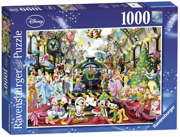 Ravensburger Puzzle 19553 - 1000 Teile - Disney - All Aboard for Christmas - Limited Edition