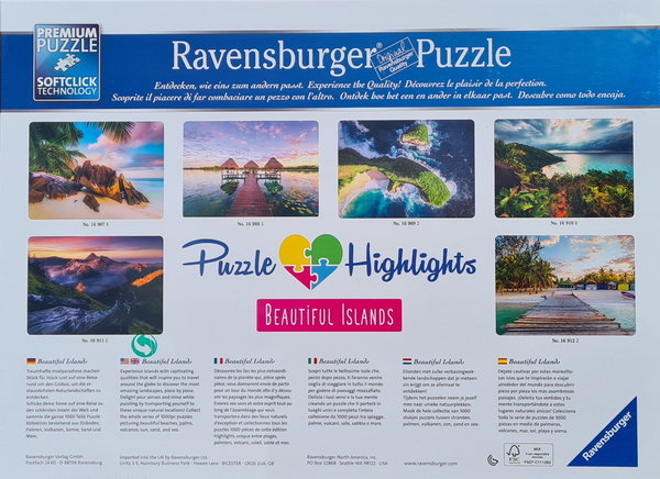 Ravensburger Puzzle 16910 - 1000 Teile - Beautiful Islands - Hawaii