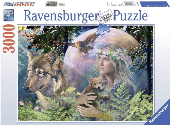 Ravensburger Puzzle 17033  - 3000 Teile - Wölfe im Mondschein