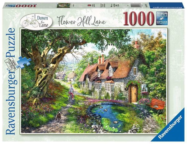 Ravensburger Puzzle 16777 - 1000 Teile - Down the Lane No. 1 - Flower Hill Lane