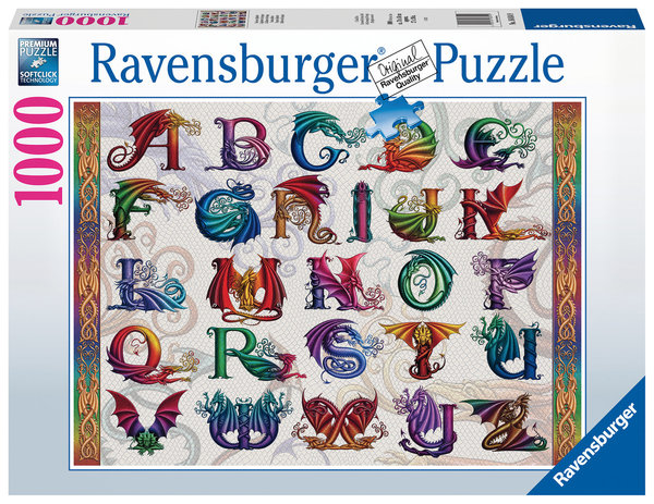 Ravensburger Puzzle 16814 - 1000 Teile - Dragon Alphabet