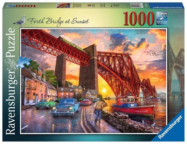 Ravensburger Puzzle 16766 - 1000 Teile - Dominic Davison - Forth Bridge at Sunset