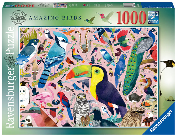 Ravensburger Puzzle 16769 - 1000 Teile - Matt Sewell's - Amazing Birds