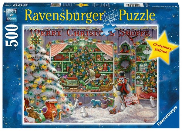 Ravensburger Christmas Puzzle 16534 - 500 Teile - The Christmas Shop / Es weihnachtet sehr