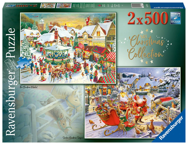 Ravensburger Christmas Puzzle 15031 - 2 x 500 Teile - Christmas Collection No 1