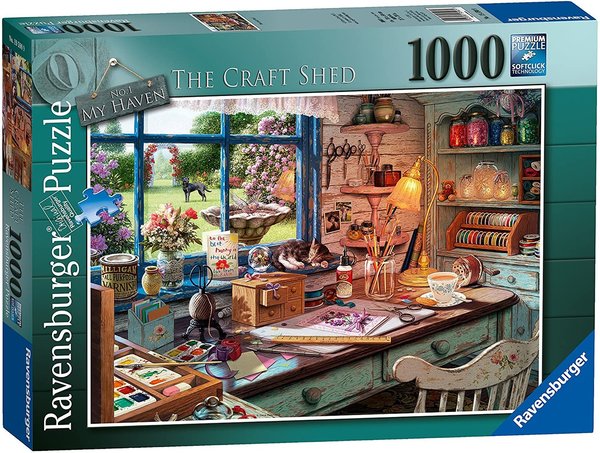 Ravensburger Puzzle 19590 - 1000 Teile - Steve Read - My Haven Nr. 1 - The Craft Shed