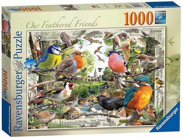 Ravensburger Puzzle 19838 - 1000 Teile - David Penfound - Our Feathered Friends