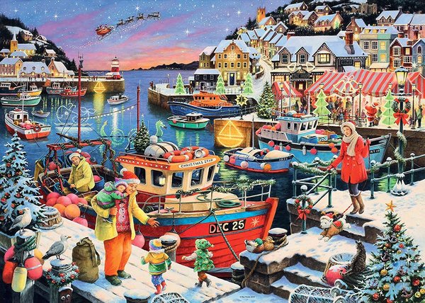 Ravensburger Christmas Puzzle 13991 - 1000 Teile - Home for Christmas