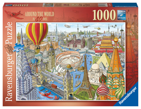Ravensburger Puzzle 16961 - 1000 Teile - Around the World in 80 Days