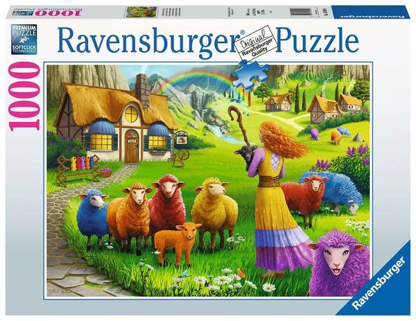 Ravensburger Puzzle 16949 - 1000 Teile - The Happy Sheep Yarn Shop