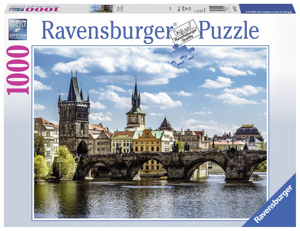 Ravensburger Puzzle 19742 - 1000 Teile - Tschechien Collection - Prag - Blick auf die Karlsbrücke