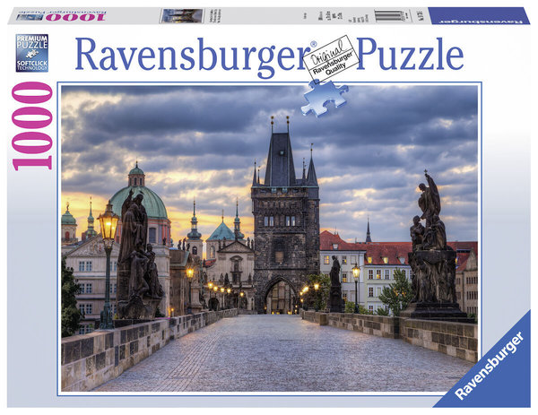 Ravensburger Puzzle 19738 - 1000 Teile - Tschechien Collection - Spaziergang über die Karlsbrücke