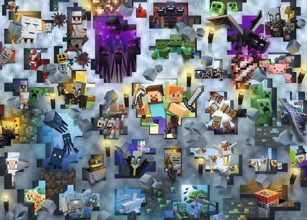 Ravensburger Puzzle 17188 - 1000 Teile - Minecraft Mobs