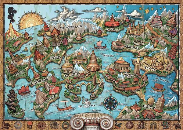 Ravensburger Puzzle 16728 - 1000 Teile - Geheimnisvolles Atlantis