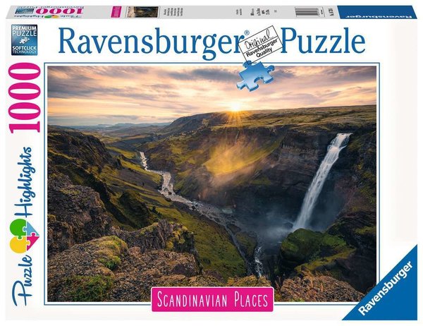 Ravensburger Puzzle 16738 - 1000 Teile - Scandinavian Places - Haifoss auf Island