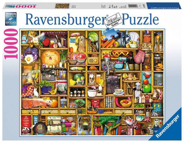 Ravensburger Puzzle 19298 - 1000 Teile - Colin Thompson - Kurioses Küchenregal