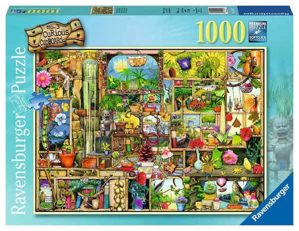 Ravensburger Puzzle 19482 - 1000 Teile - Colin Thompson - Grandioses Gartenregal