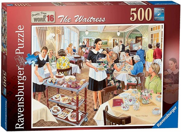 Ravensburger Puzzle 14818 - 500 Teile - Trevor Mitchell - Happy Days No. 16 - The Waitress - Rarität