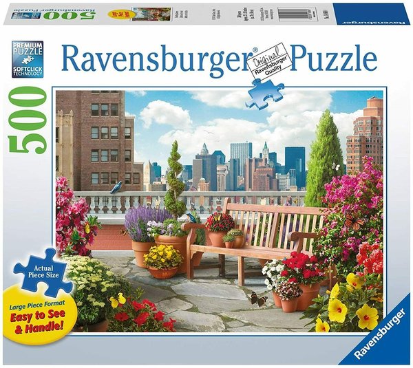 Ravensburger Puzzle 14868 - 500 Teile - Large - Rooftrop Garden - Rarität