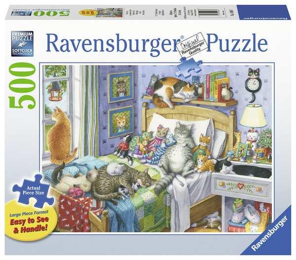 Ravensburger Puzzle 14966 - 500 Teile - Large - Nickerchen - Cat Nap - Rarität