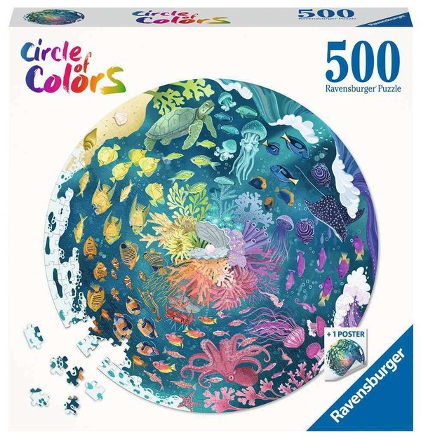 Ravensburger Puzzle 17170 - 500 Teile - Circle of Colors - Ocean & Submarine - Rarität