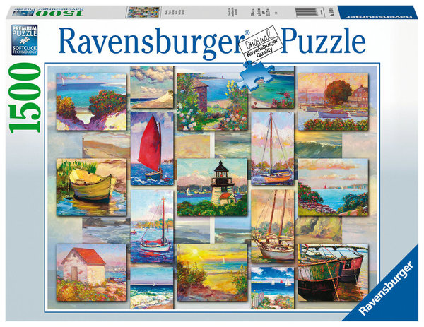 Ravensburger Puzzle 16820 - 1500 Teile - Coastel Collage / Küstencollage - Rarität