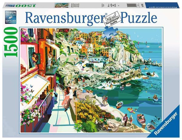 Ravensburger Puzzle 16953 - 1500 Teile - Romance in Cinque Terre - Rarität