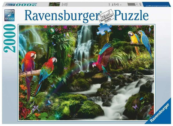 Ravensburger Puzzle 17111- 2000 Teile - Bunte Papageien im Dschungel
