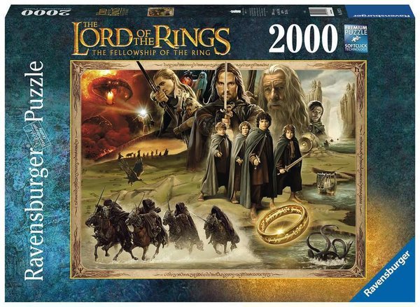 Ravensburger Puzzle 16927 - 2000 Teile - Lord of the Rings - The Fellowship of the Ring - Rarität