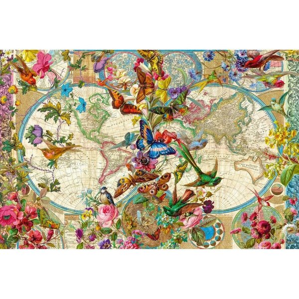 Ravensburger Puzzle 17117 - 3000 Teile - Weltkarte mit Schmetterlingen - Rarität