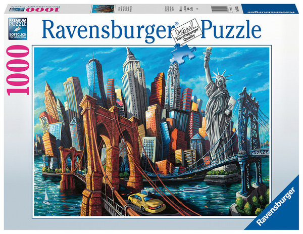 Ravensburger Puzzle 16812 - 1000 Teile - Welcome to New York - Rarität