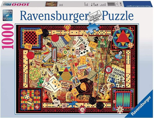 Ravensburger Puzzle 19406 - 1000 Teile - Vintage Games - Rarität
