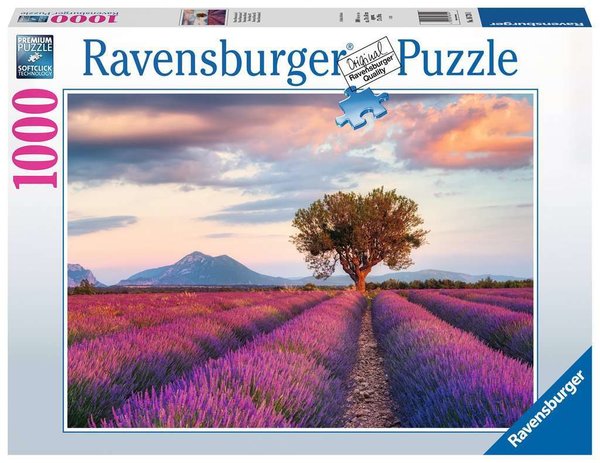 Ravensburger Puzzle 16724 - 1000 Teile - Lavendelfeld zur goldenen Stunde