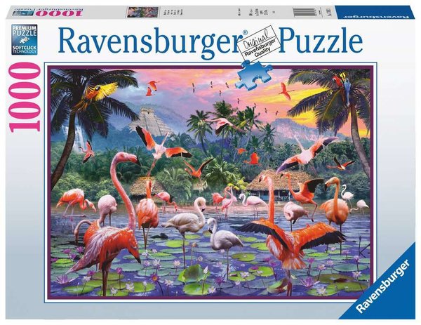 Ravensburger Puzzle 17082 - 1000 Teile - Pinke Flamingos