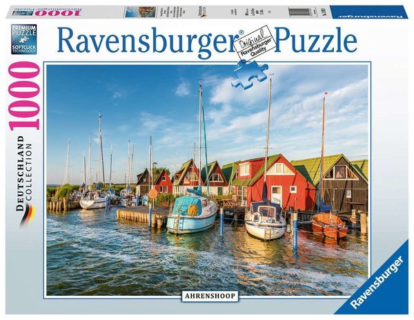 Ravensburger Puzzle 17092 - 1000 Teile - Deutschland Collection - Romantische Hafenwelt Ahrenshoop