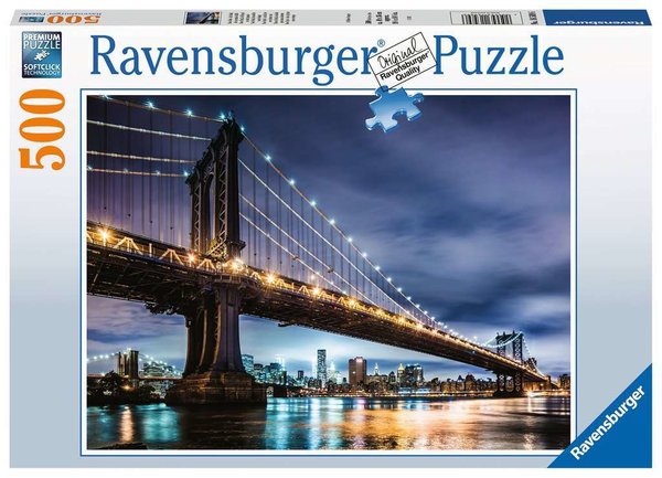 Ravensburger Puzzle 16589 - 500 Teile - New York - die Stadt, die niemals schläft