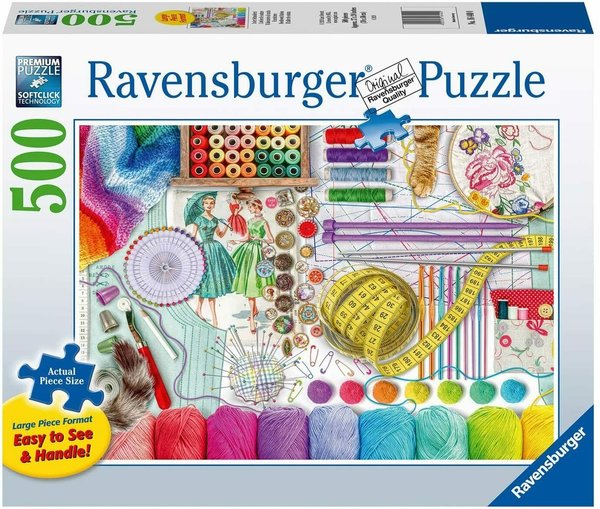 Ravensburger Puzzle 16440 - 500 Teile - Large - Needlework Station - Rarität