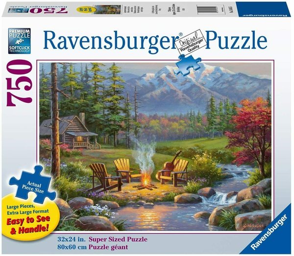 Ravensburger Puzzle 16445 - 750 Teile - Large - Riverside Livingroom - Rarität