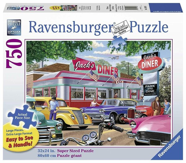 Ravensburger Puzzle19938 - 750 Teile - Large - Meet you at Jack's Diner - Rarität