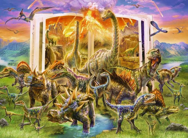 Ravensburger Puzzle 12905 - 300 Teile - Lexikon der Urzeit - Dinosaurier
